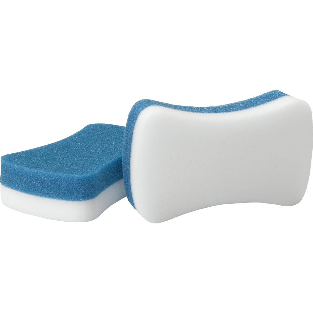 3M Whiteboard Erasers - White, Blue - 5" Width x 3" Height x - 2 / Pack. Picture 3