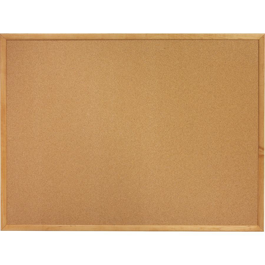Quartet Classic Series Cork Bulletin Board - 36" Height x 60" Width - Brown Natural Cork Surface - Self-healing, Flexible, Durable - Oak Frame - 1 Each. Picture 7