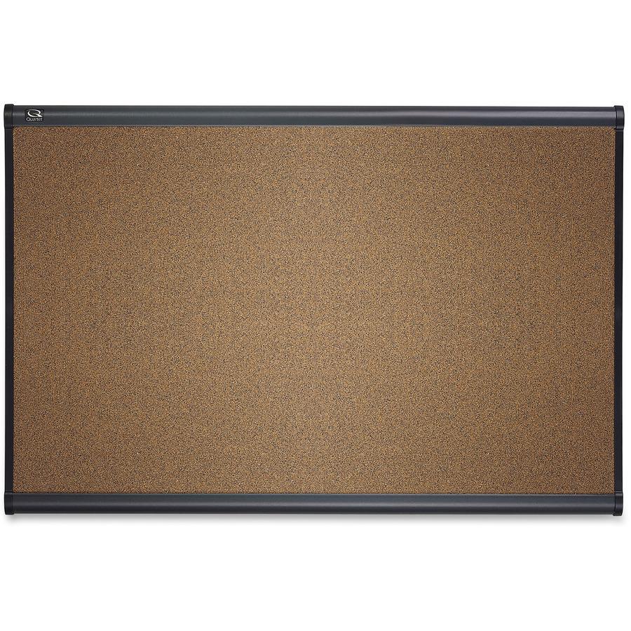 Quartet Prestige Bulletin Board - 24" Height x 36" Width - Brown Cork Surface - Self-healing, Durable - Graphite Frame - 1 Each. Picture 4