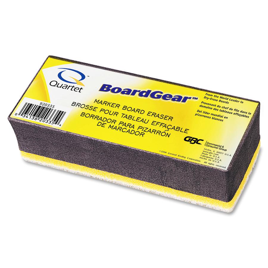 Quartet Whiteboard Eraser - 2.75" Width x 5" Length - Used as Dust Remover, Ink Remover - Washable, Soft, Lightweight - Gray - Cloth - 1Each. Picture 2