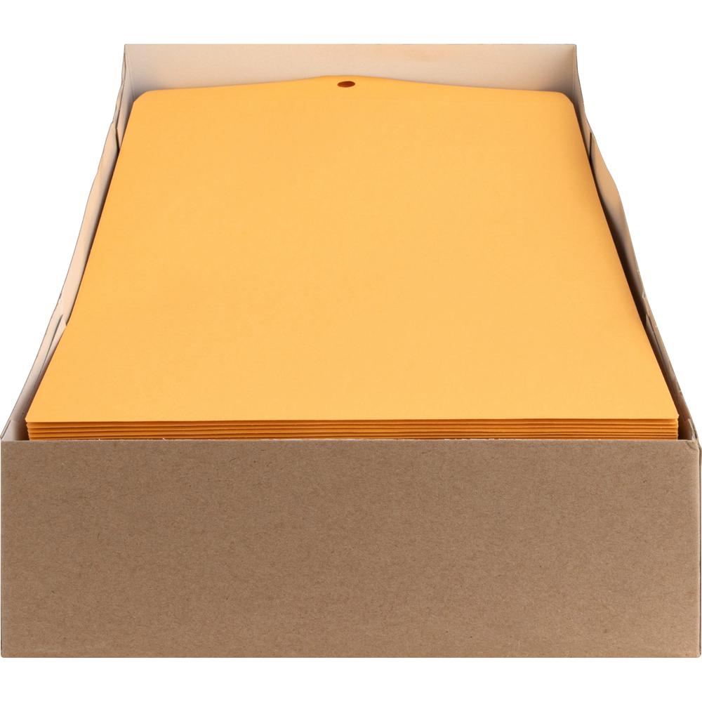 Nature Saver Recycled Clasp Envelopes - Clasp - #90 - 9" Width x 12" Length - 28 lb - Clasp - Kraft - 100 / Box - Yellow. Picture 4