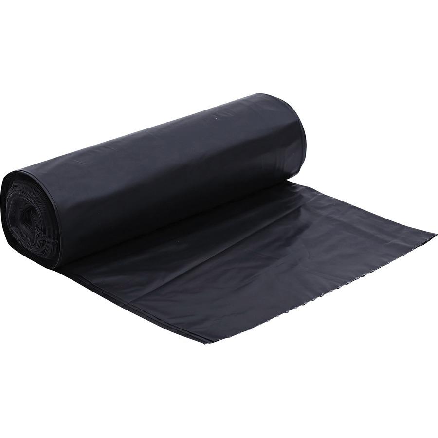 Genuine Joe Heavy-Duty Trash Can Liners - Large Size - 45 gal Capacity - 39" Width x 46" Length - 1.50 mil (38 Micron) Thickness - Low Density - Black - 50/Carton. Picture 10