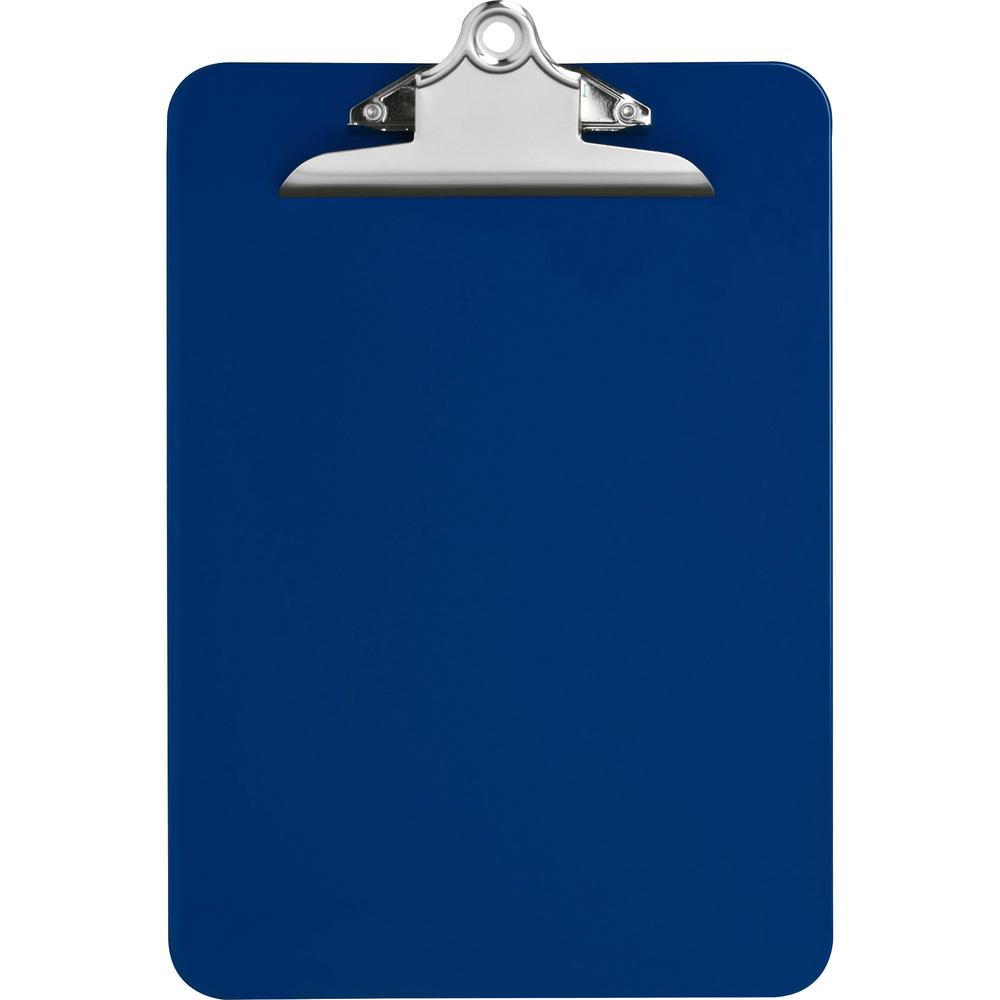 Nature Saver Recycled Plastic Clipboards - 1" Clip Capacity - 8 1/2" x 12" - Heavy Duty - Plastic - Blue - 1 Each. Picture 2
