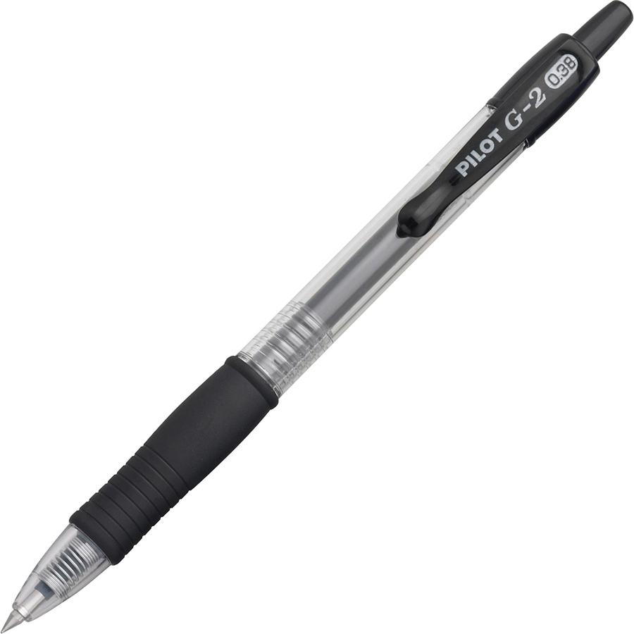 Pilot G2 Ultra Fine Retractable Pens - Ultra Fine Pen Point - 0.38 mm Pen Point Size - Refillable - Retractable - Black Gel-based Ink - Clear Barrel - 1 Dozen. Picture 4