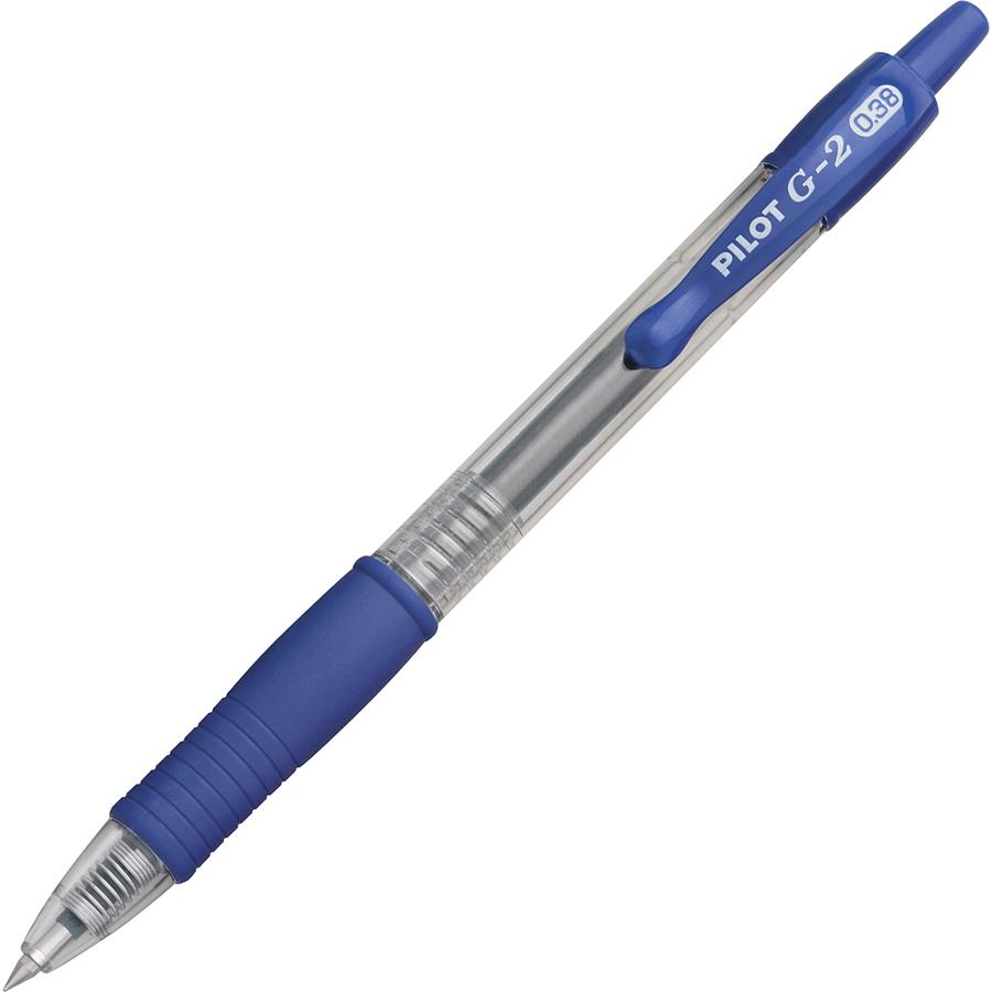 Pilot G2 Premium Gel Roller Retractable Pens - Ultra Fine Pen Point - 0.38 mm Pen Point Size - Refillable - Retractable - Blue Gel-based Ink - Clear Barrel - 1 Dozen. Picture 4