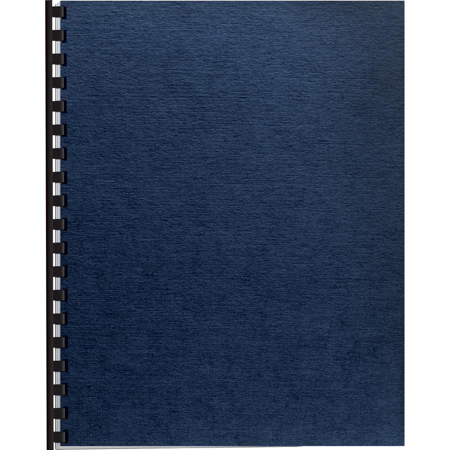 Fellowes Expressions Linen Presentation Covers - 11" Height x 8.5" Width x 0.1" Depth - For Letter 8 1/2" x 11" Sheet - Navy - Linen - 200 / Pack. Picture 10