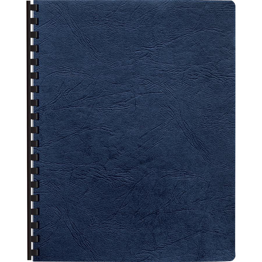 Fellowes Executive Presentation Covers - 11.3" Height x 8.8" Width x 0.1" Depth - 8 3/4" x 11 1/4" Sheet - Rectangular - Navy - Vinyl - 50 / Pack. Picture 7