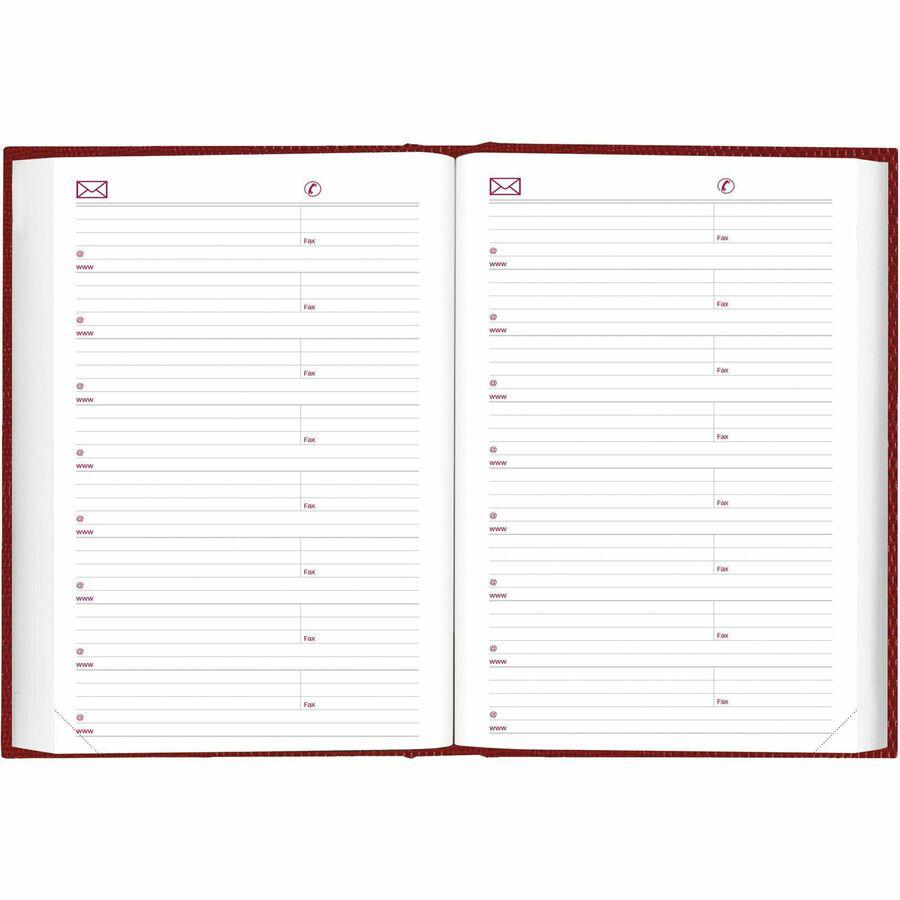 Brownline Untimed Daily Planner - Daily - January 2024 - December 2024 - 7 1/2" Sheet Size - Desktop - Red - 1 Each. Picture 10