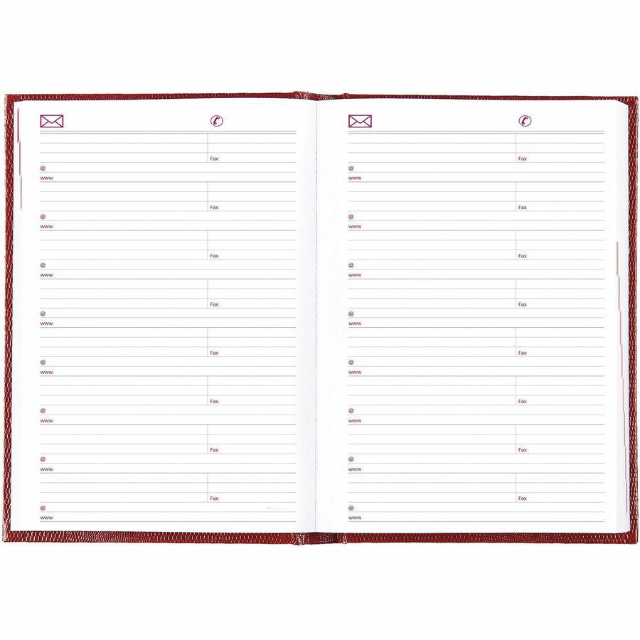 Brownline Daily Planner - Daily - 1 Year - January 2024 - December 2024 - 1 Day Single Page Layout - 5 3/4" x 8 1/4" Sheet Size - Desktop - Red CoverNotepad - 1 Each. Picture 10