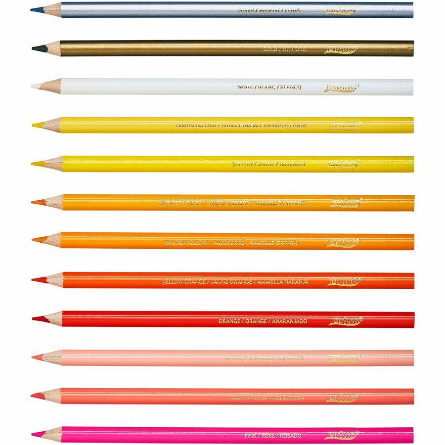 Dixon Prang 7" Colored Pencil - 3.3 mm Lead Diameter - Assorted Wood Barrel - 36 / Set. Picture 4