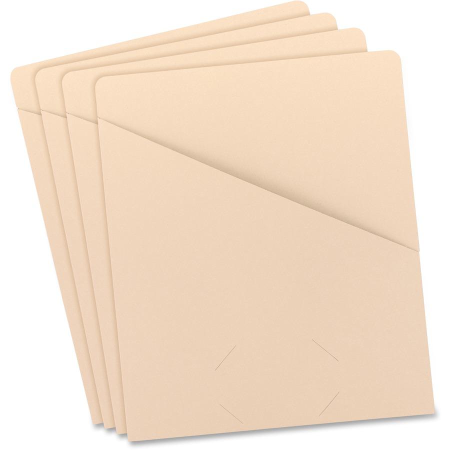 Smead Letter Recycled File Jacket - 8 1/2" x 11" - Manila - Manila - 10% Recycled - 25 / Pack. Picture 4