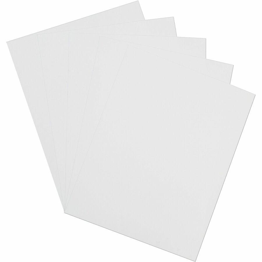 Pacon Laser Printable Multipurpose Card Stock - White - Recycled - 10% Recycled Content - Letter - 8 1/2" x 11" - 65 lb Basis Weight - 100 / Pack - SFI. Picture 2