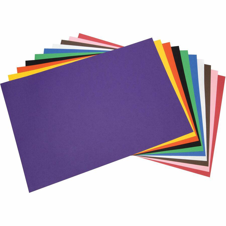 Tru-Ray Heavyweight Construction Paper - 18"Width x 12"Length - 50 / Pack - Assorted - Sulphite. Picture 3