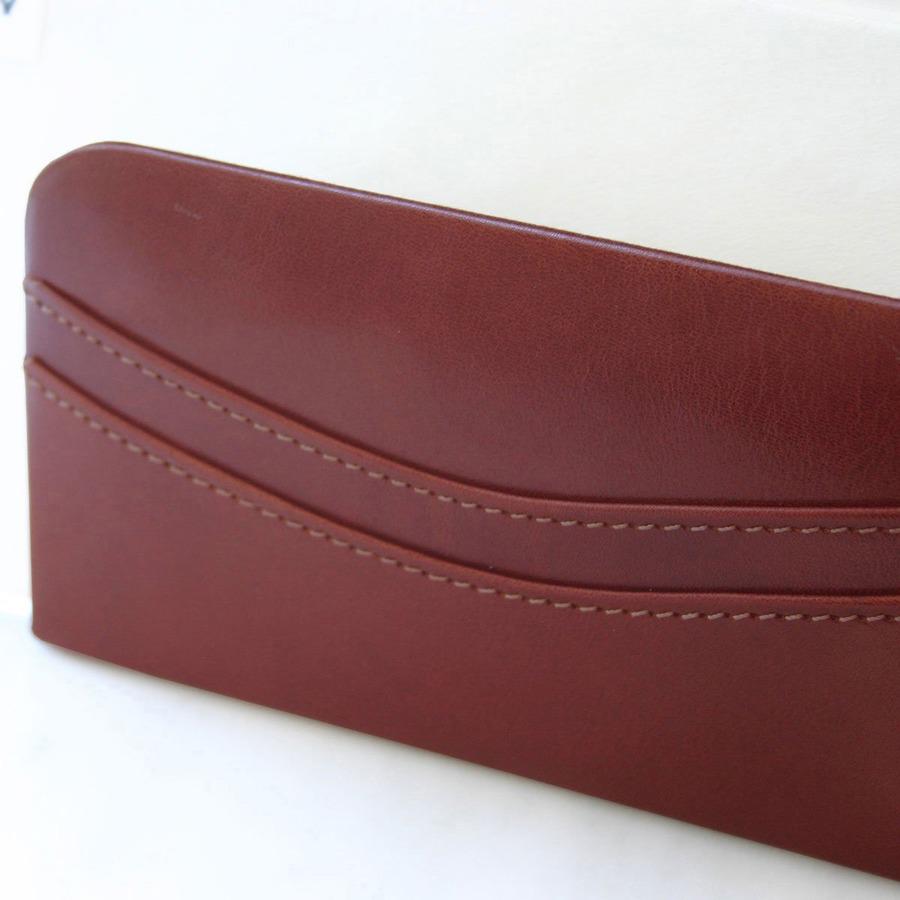 Dacasso Letter Holder - Leather - Mocha. Picture 6