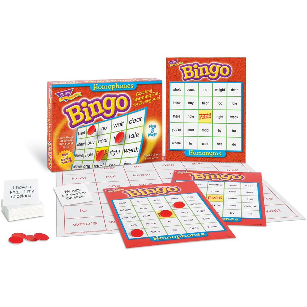 Trend Homonyms Bingo Game - Theme/Subject: Learning - Skill Learning: Spelling, Vocabulary, Language - 9-13 Year. Picture 6