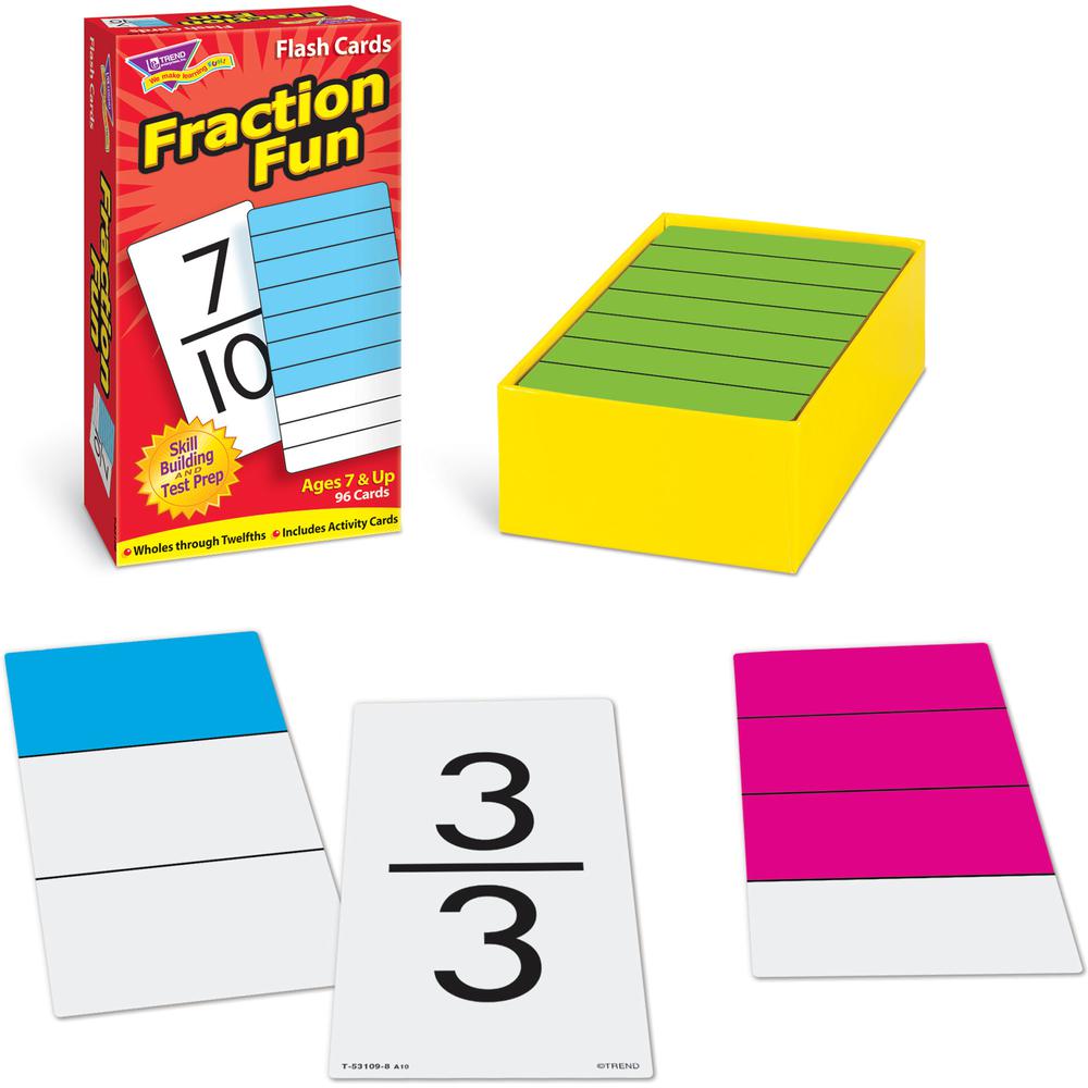 Trend Fraction Fun Flash Cards - Educational - 1 / Box. Picture 9