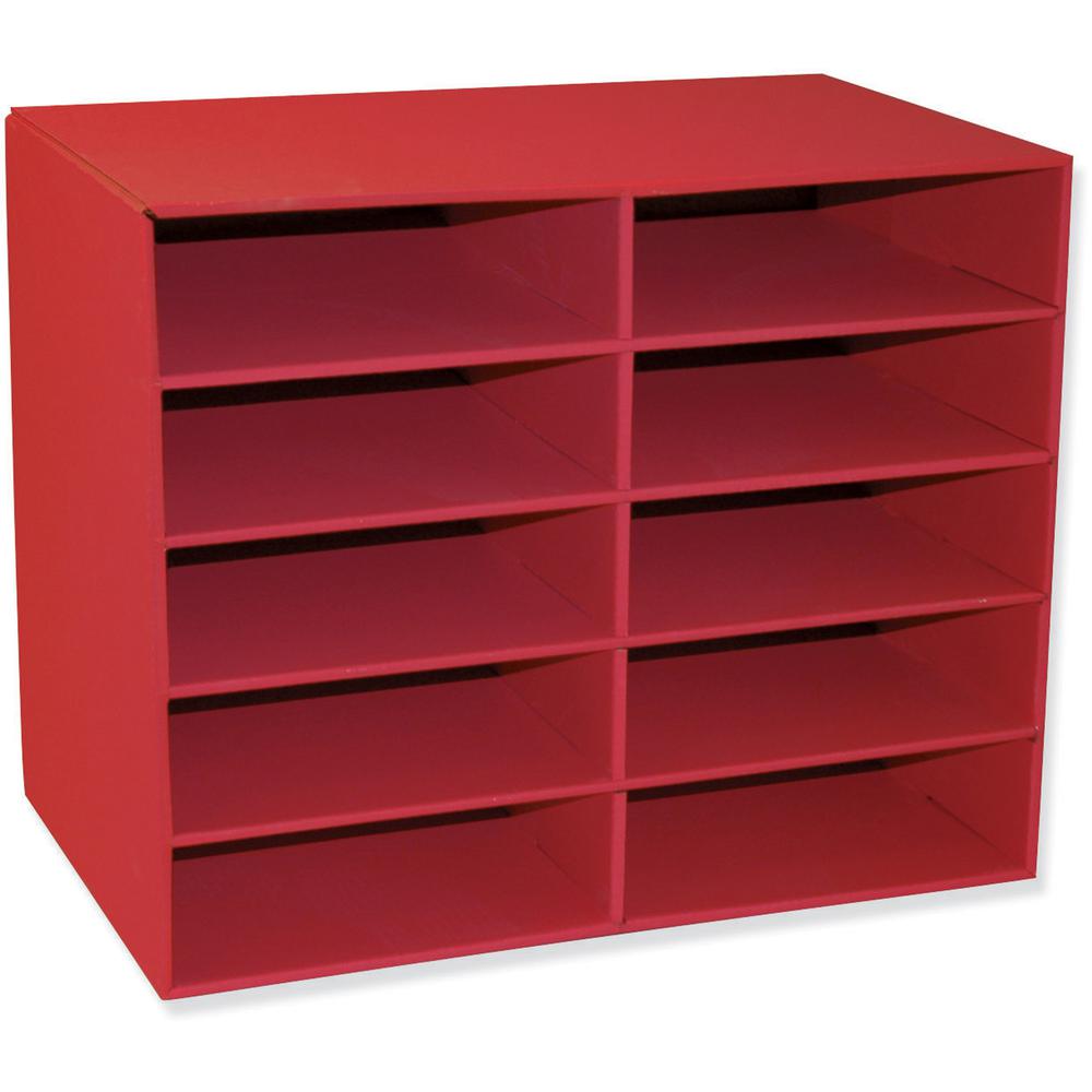 Classroom Keepers 10-Shelf Organizer - 17" Height x 21" Width x 12.9" Depth - 70% Recycled - 1 Each. Picture 2