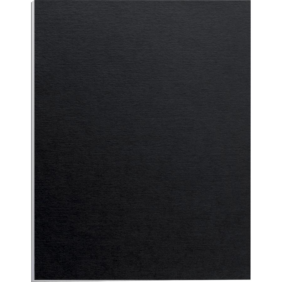 Fellowes Futura Presentation Covers - 11" Height x 8.5" Width x 0.1" Depth - For Letter 8 1/2" x 11" Sheet - Rectangular - Black - Polypropylene - 25 / Pack. Picture 3