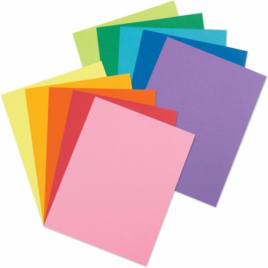 Pacon Colorful Card Stock Sheets - Letter - 8.50" x 11" - 65 lb Basis Weight - 100 Sheets/Pack - Card Stock - 10 Assorted Colors. Picture 9
