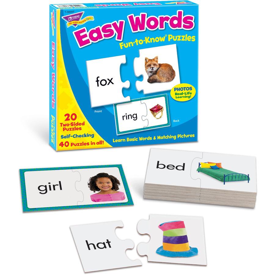 Trend Easy Words Fun to Know Puzzles - 40 Piece. Picture 3