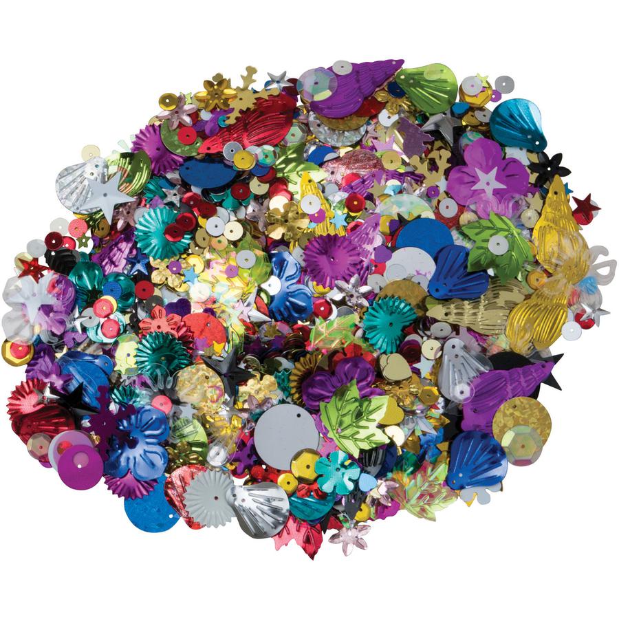 Creativity Street Sequins & Spangles 1 Pound Bag - Decoration, Craft, Classroom, Costume - 1 / Pack - Assorted. Picture 3