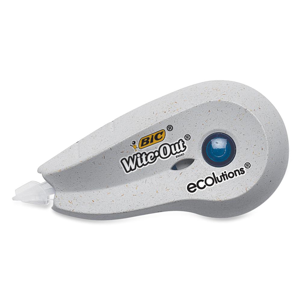 BIC Wite-Out Correction Tape - 0.20" Width x 19.80 ft Length - 1 Line(s) - White TapeWhite Dispenser - Flexible Tip, Non-refillable - 2 / Pack - White. Picture 4