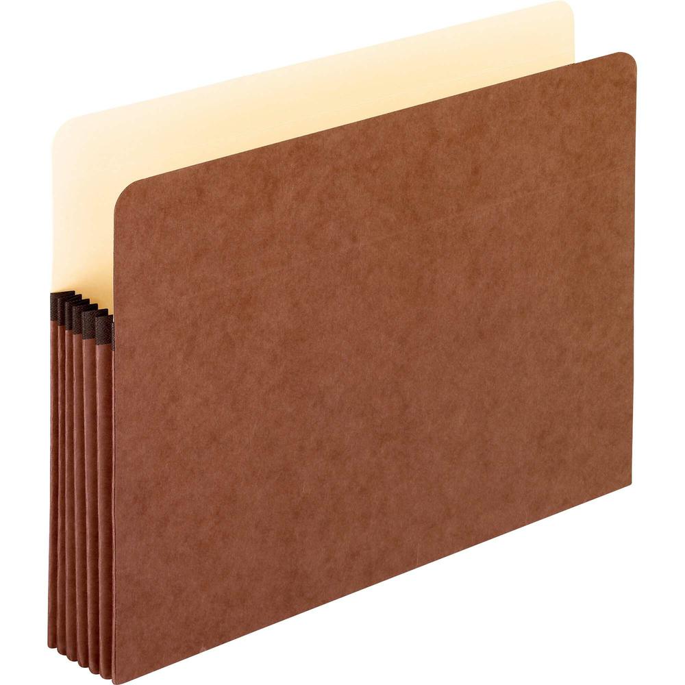 Pendaflex Letter Recycled File Pocket - 8 1/2" x 11" - 5 1/4" Expansion - Red Fiber - Red - 30% - 50 / Carton. Picture 2