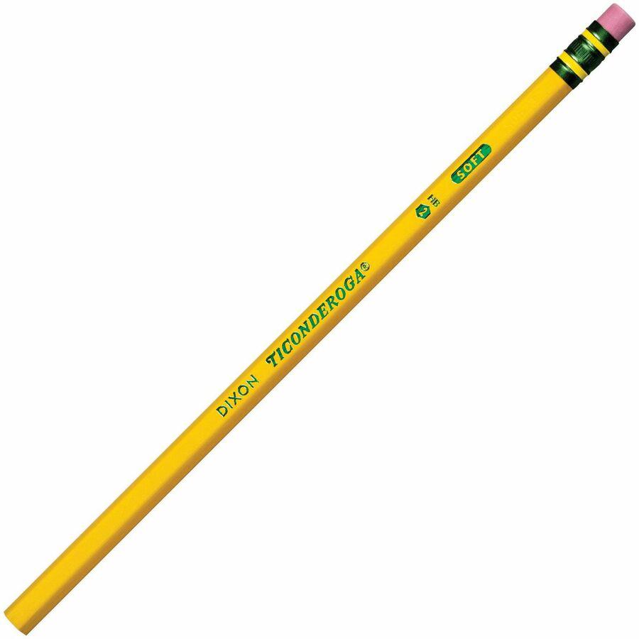 Ticonderoga Wood-Cased Pencils - 2HB Lead - Black Lead - Yellow Barrel - 96 / Pack. Picture 9