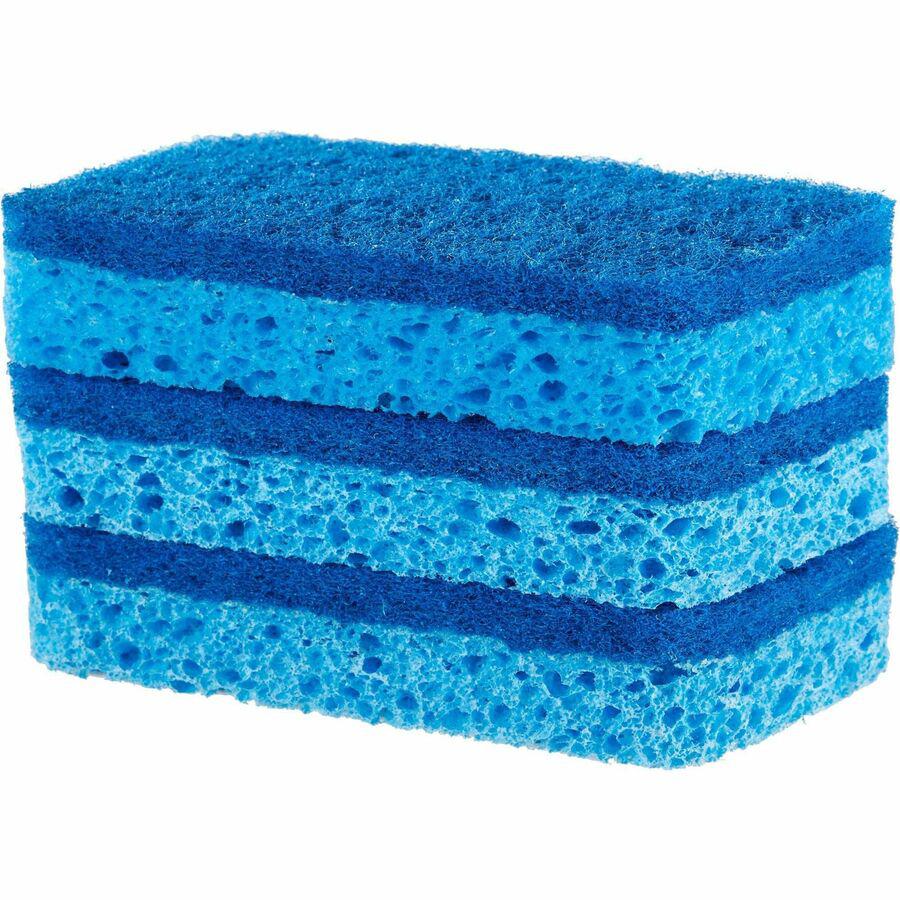 S.O.S All-Surface Scrubber Sponge - 5.3" Height x 3" Width x 0.9" Depth - 8/Carton - Cellulose - Blue. Picture 12