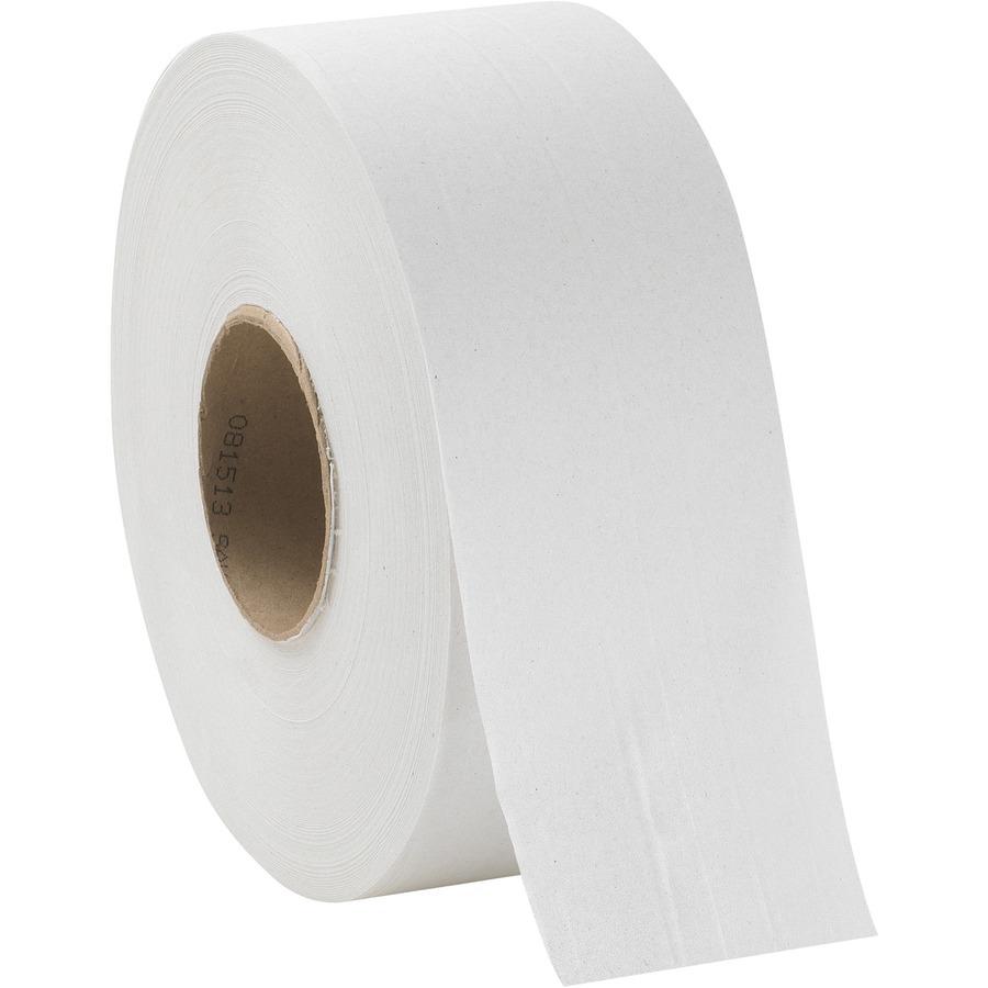Pacific Blue Basic Jumbo Jr. High-Capacity Toilet Paper - 1 Ply - 3.50" x 2000 ft - 3.30" Roll Diameter - White - 8 / Carton. Picture 5