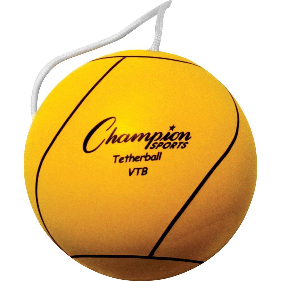 Champion Sports Yellow Tether Ball - Rubber, Nylon - Yellow - 1  Each. Picture 3