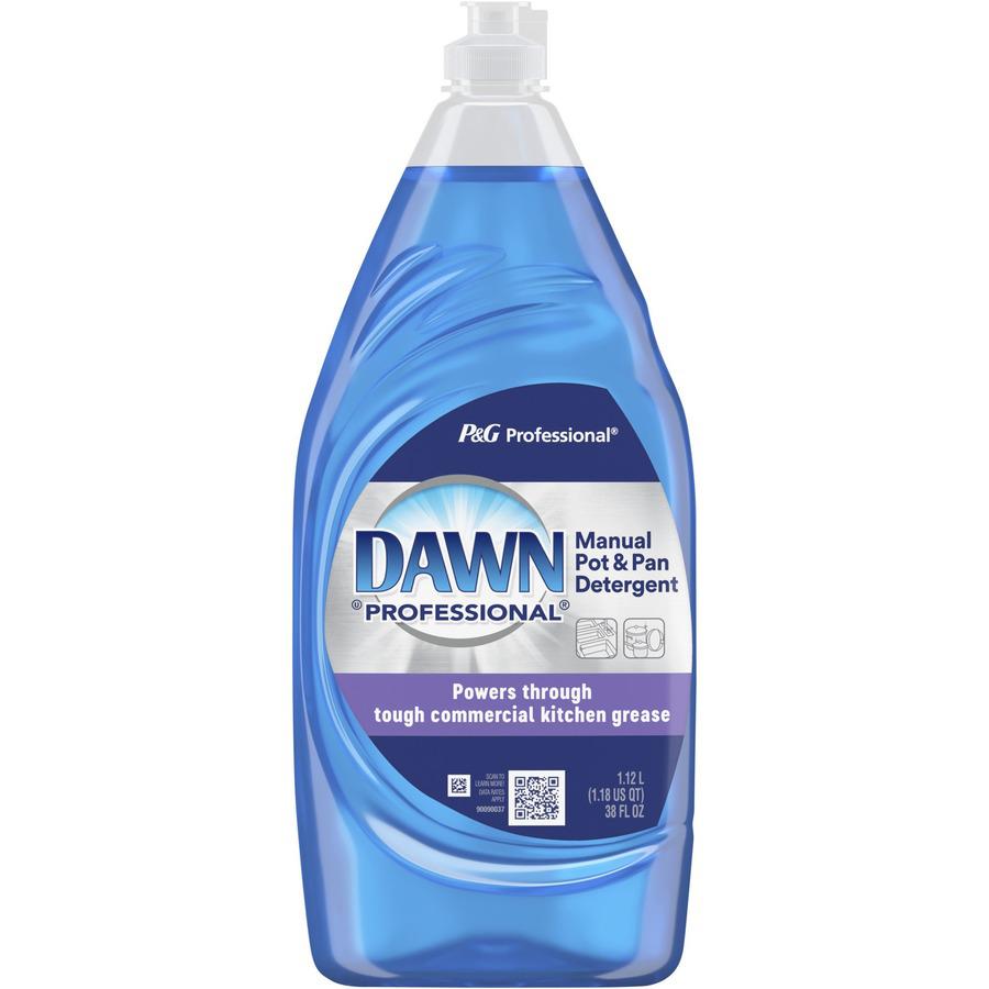 Dawn Manual Dishwashing Liquid - For Pot, Pan - 38 fl oz (1.2 quart) - 8 / Carton - Blue. Picture 5