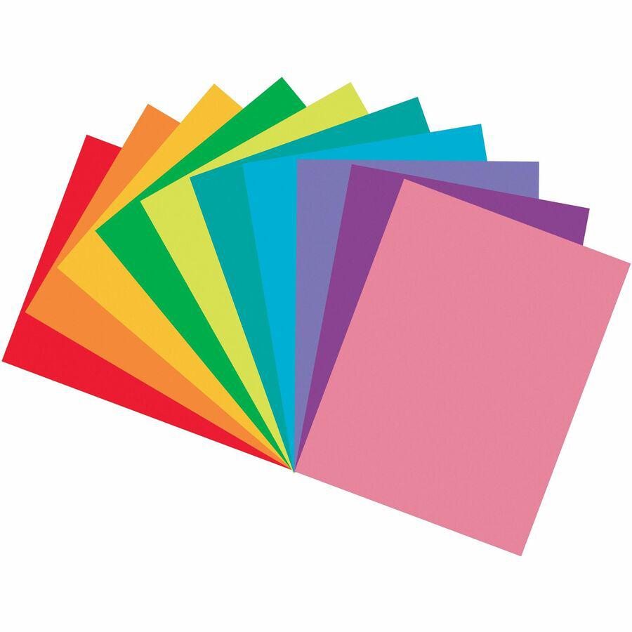 Tru-Ray Construction Paper - ClassRoom Project - 12"Width x 9"Length - 50 / Pack - Bright Assorted - Sulphite. Picture 4