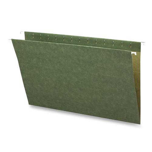 Business Source Legal Recycled Hanging Folder - 8 1/2" x 14" - Green - 100% Recycled - 25 / Box. Picture 2