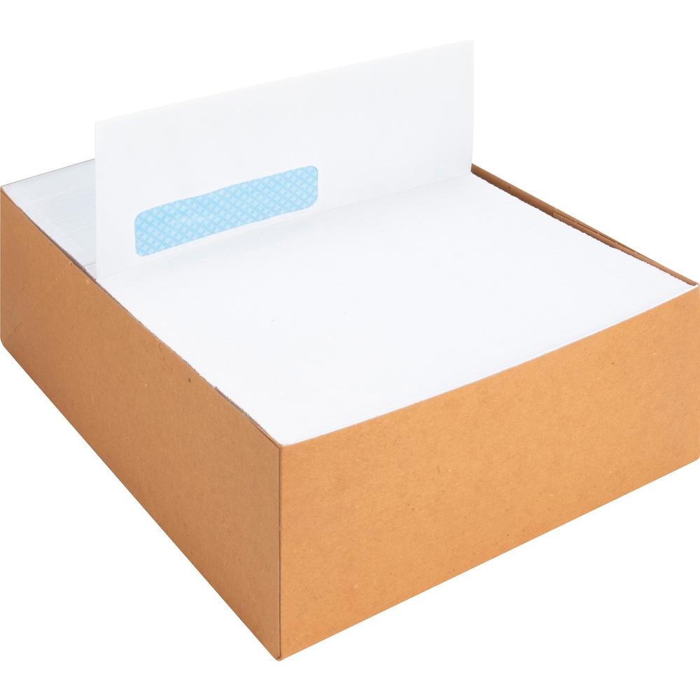 Business Source Security Tint Window Envelopes - Business - #10 - 9 1/2" Width x 4 1/8" Length - Peel & Seal - Wove - 500 / Box - White. Picture 10