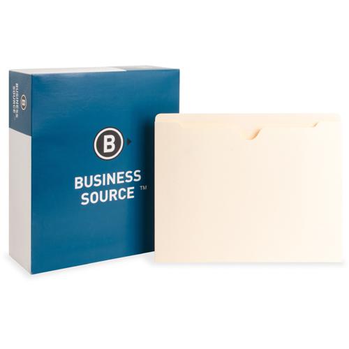 Business Source Letter Recycled File Pocket - 8 1/2" x 11" - Manila - 10% Recycled - 100 / Box. Picture 2