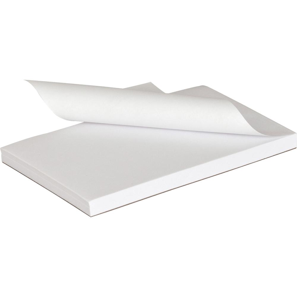 Business Source Plain Memo Pads - 100 Sheets - Plain - Glued - Unruled - 15 lb Basis Weight - 3" x 5" - White Paper - Chipboard Backing - 1 Dozen. Picture 2