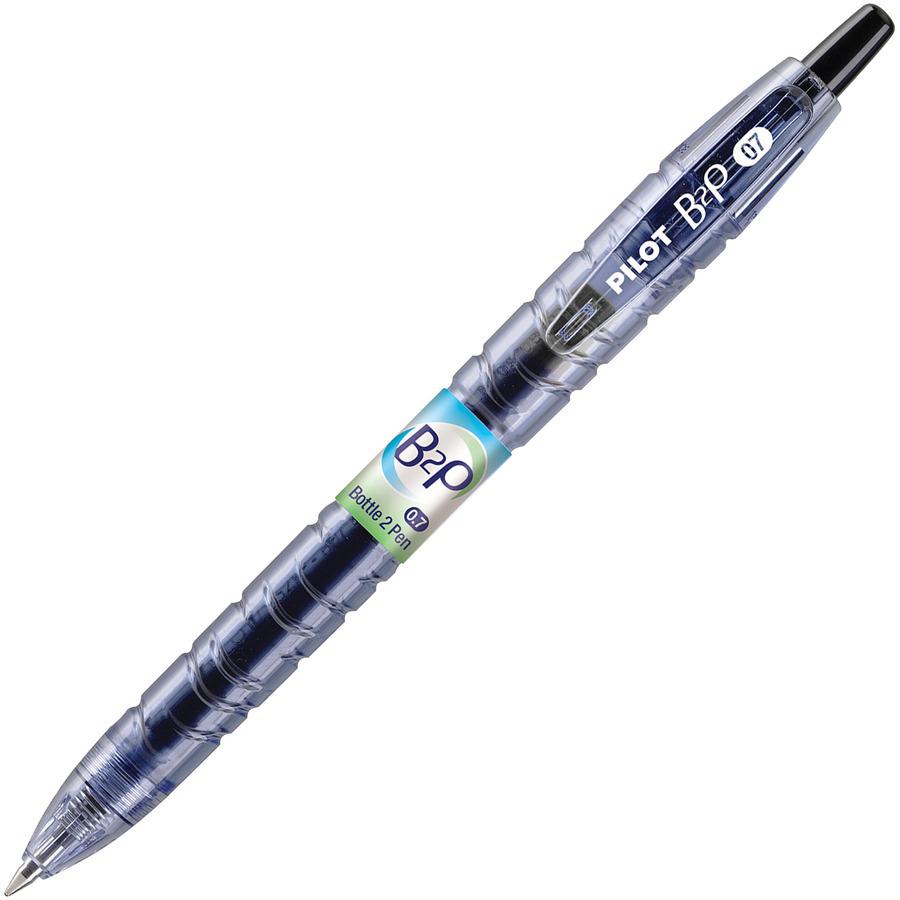 Pilot BeGreen B2P Fine Point Gel Pens - Fine Pen Point - 0.7 mm Pen Point Size - Refillable - Retractable - Black Gel-based Ink - Plastic Barrel - 1 Dozen. Picture 6