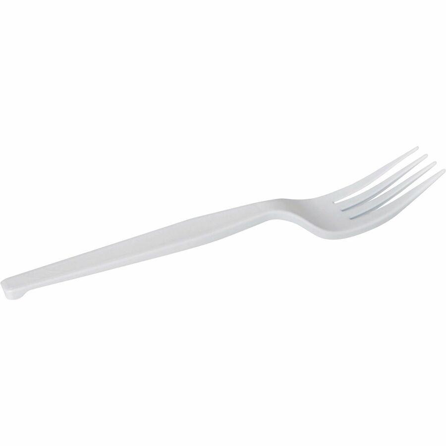 Dixie Medium-weight Disposable Forks Grab-N-Go by GP Pro - 1000/Carton - White. Picture 6