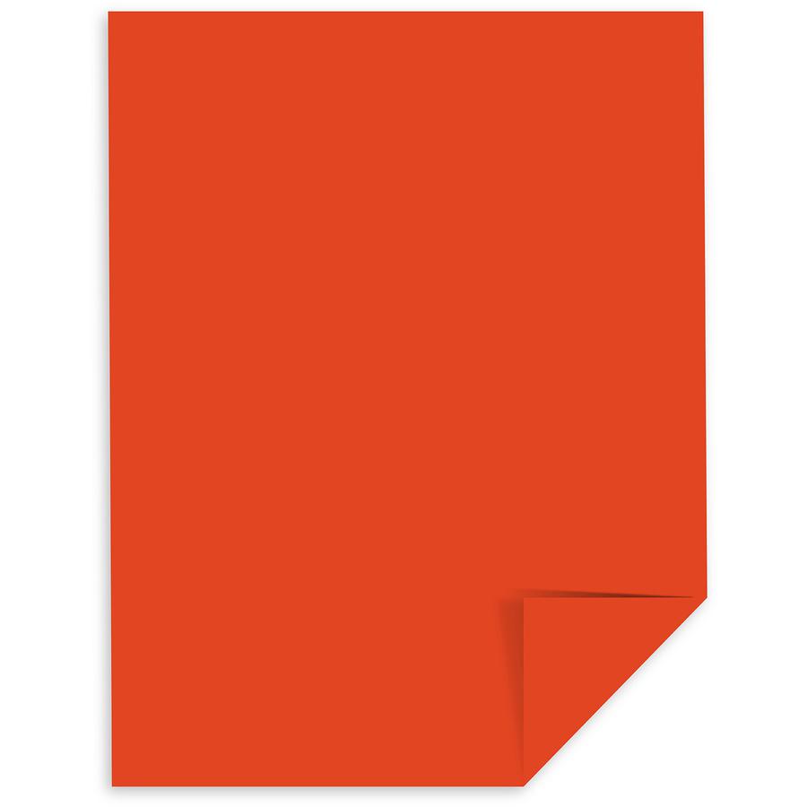 Astrobrights Colored Cardstock - Orange - Letter - 8 1/2" x 11" - 65 lb Basis Weight - 250 / Pack - Green Seal - Durable, Heavyweight, Acid-free, Lignin-free, Chlorine-free - Orbit Orange. Picture 4