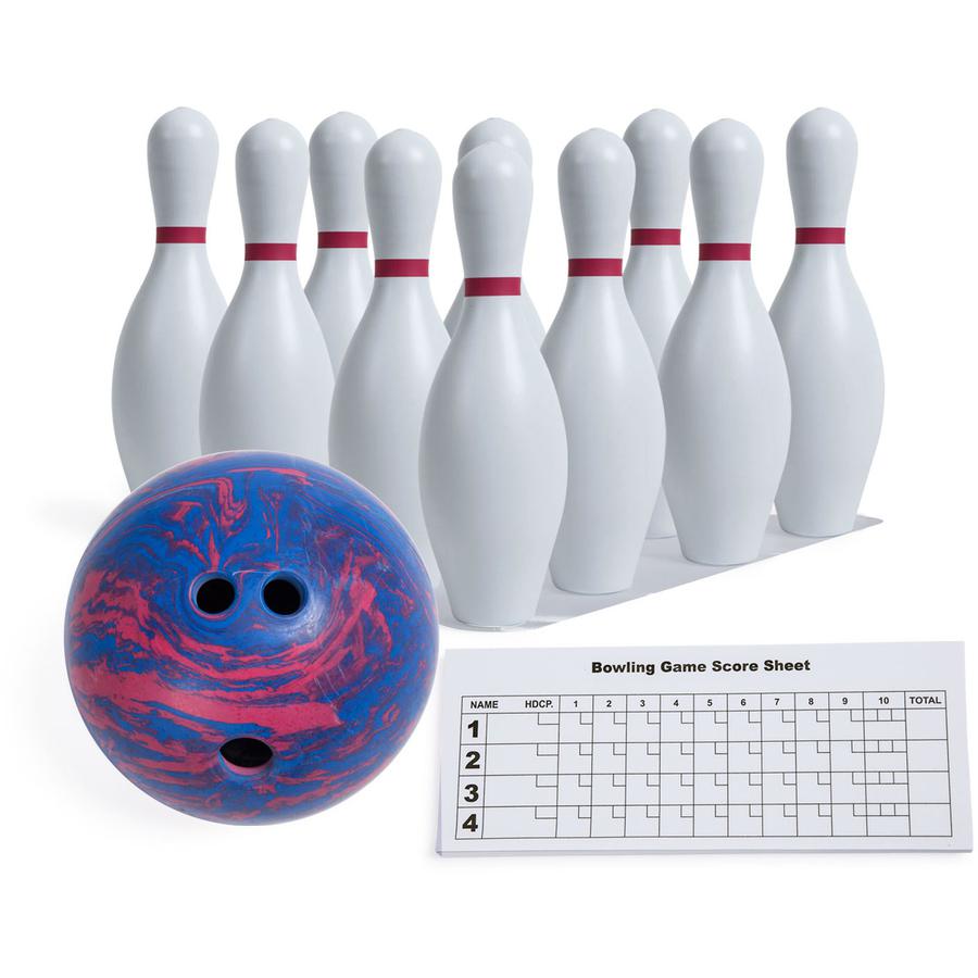 Champion Sports Plastic Bowling Ball & Pin Set - White - Plastic, Rubber - 11 / Set. Picture 7