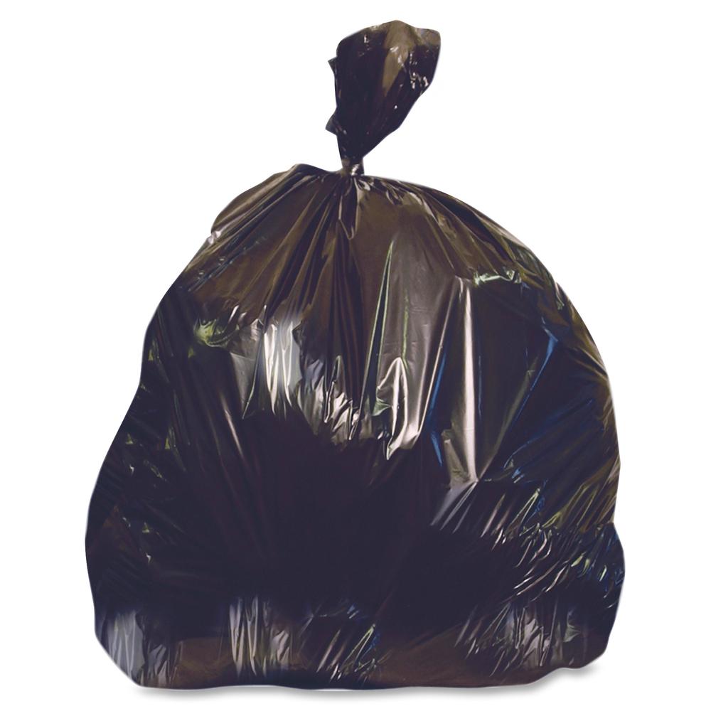 Heritage X-Liner Trash Bag - 33 gal Capacity - 33" Width x 39" Length - 1.50 mil (38 Micron) Thickness - Black - Resin - 100/Carton - Can, Garbage - Recycled. Picture 2