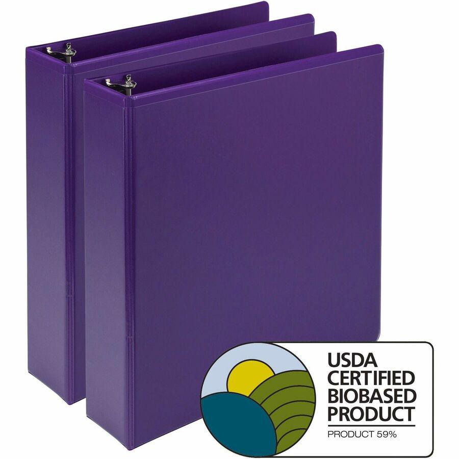 Samsill Earth's Choice Plant-based View Binders - 2" Binder Capacity - Letter - 8 1/2" x 11" Sheet Size - 425 Sheet Capacity - 3 x Round Ring Fastener(s) - 2 Internal Pocket(s) - Chipboard, Plastic, P. Picture 4