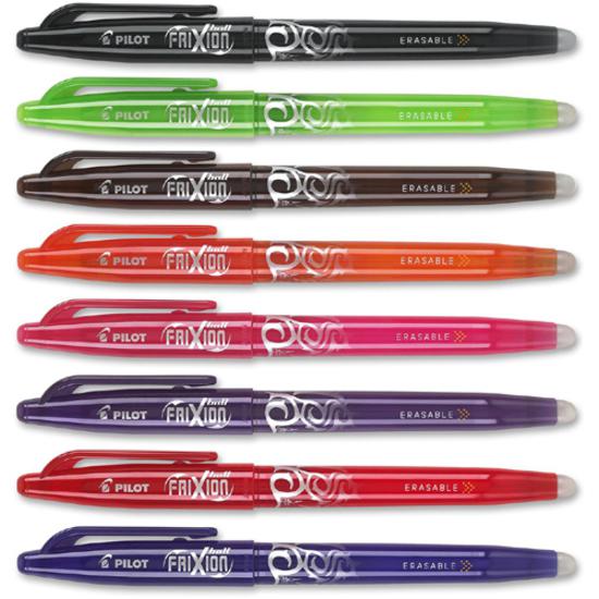 Pilot FriXion Ball Erasable Gel Pens - Fine Pen Point - 0.7 mm Pen Point Size - Assorted Gel-based Ink - 8 / Pack. Picture 3
