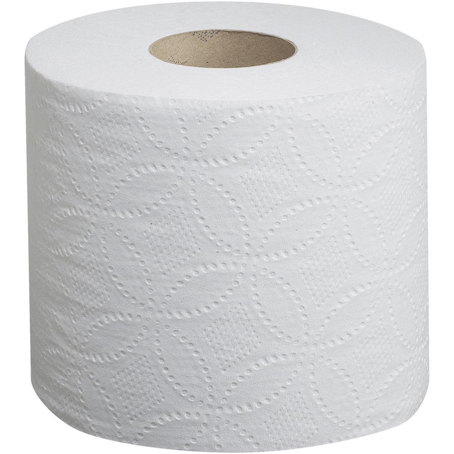 Pacific Blue Basic Standard Roll Toilet Paper - 2 Ply - 4" x 4" - 550 Sheets/Roll - White - 80 / Carton. Picture 8
