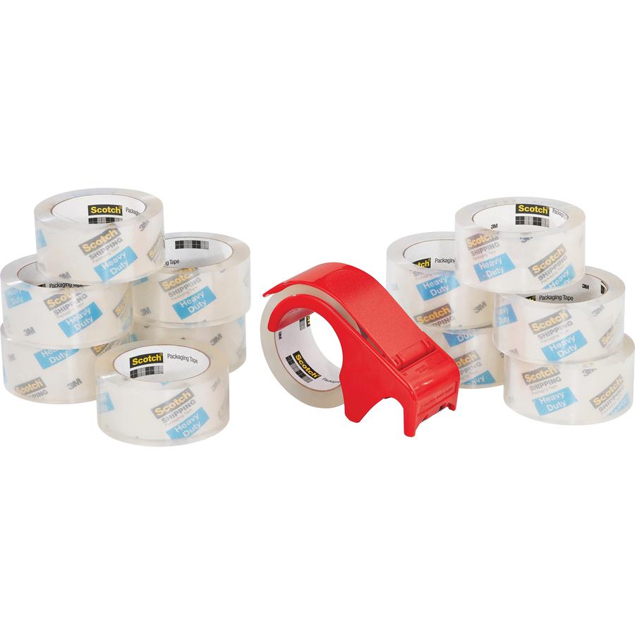 Scotch Heavy-Duty Shipping/Packaging Tape - 54.60 yd Length x 1.88" Width - 3.1 mil Thickness - 3" Core - Synthetic Rubber Resin Backing - Dispenser Included - Handheld Dispenser - Breakage Resistance. Picture 2