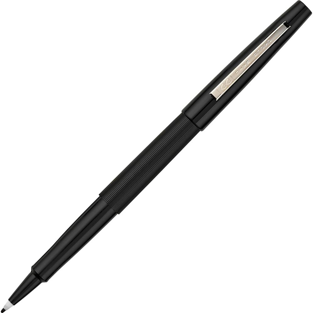 Paper Mate Flair Point Guard Felt Tip Marker Pens - Medium Pen Point - Black Water Based Ink - Black Barrel - 2 / Pack. Picture 3