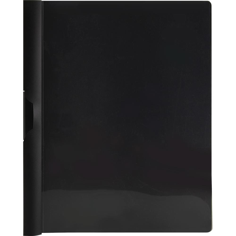 Business Source Letter Report Cover - 8 1/2" x 11" - 30 Sheet Capacity - Vinyl - Black - 1 Each. Picture 6