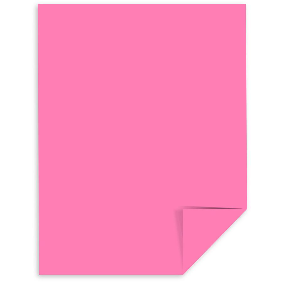 Astrobrights Laser, Inkjet Colored Paper - Pulsar Pink - Letter - 8 1/2" x 11" - 24 lb Basis Weight - 500 / Ream - FSC. Picture 2