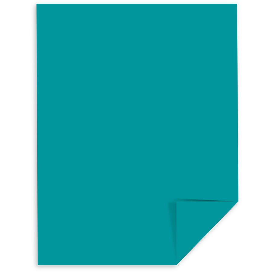 Astrobrights Laser, Inkjet Colored Paper - Terrestrial Teal - Recycled - 30% Recycled Content - Letter - 8 1/2" x 11" - 24 lb Basis Weight - 500 / Pack - FSC, Green Seal. Picture 6